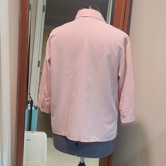 Pink Apparenza button up blouse with mid-length sleeve - Picture 3 of 4